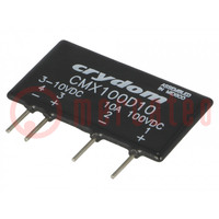 Relay: solid state; Ucntrl: 3÷10VDC; 10A; 0÷100VDC; THT; SIP; CMX