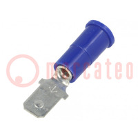 Terminal: flat; 4.8mm; 0.5mm; male; crimped; for cable; insulated