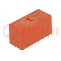 Relay: electromagnetic; DPDT; Ucoil: 24VDC; 8A; 8A/250VAC; 8A/30VDC
