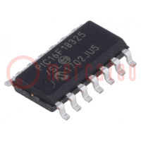 IC: PIC mikrokontroller; 14kB; 32MHz; 2,3÷5,5VDC; SMD; SO14; PIC16