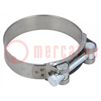 T-bolt clamp; W: 24mm; Clamping: 86÷91mm; chrome steel AISI 430; S