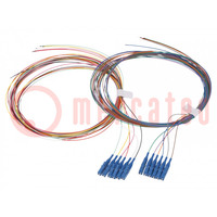 Optic fiber pigtail; OS2; LC/UPC; 2m; Optical fiber: 9/125um; LSZH