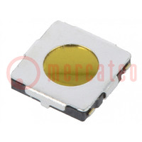 Microswitch TACT; Pos: 2; 0.05A/12VDC; SMT; none; 5.2x5.2mm; 0.85mm