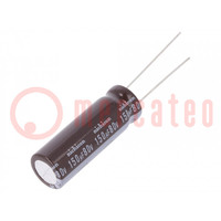 Condensateur: électrolytique; low ESR; THT; 150uF; 80VDC; ±20%