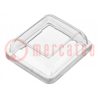 Accessories: cover; Body: transparent; 24x21mm; 8650 series