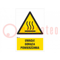 Safety sign; warning; PVC; W: 200mm; H: 300mm