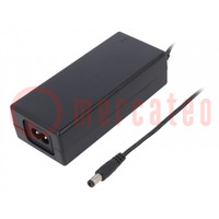 Power supply: switched-mode; 24VDC; 1.5A; Out: 5,5/2,1; 36W; 88.3%