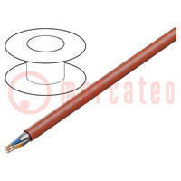 Wire: data transmission; ETHERLINE® FIRE; 4x2x23AWG; Colour: red
