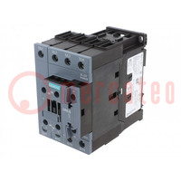 Contactor: 4-pole; NO x4; Auxiliary contacts: NO + NC; 38A; 3RT23