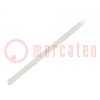 Insulating tube; silicone; natural; Øint: 1.5mm; Wall thick: 0.4mm