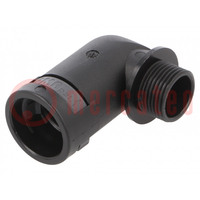 90° angled connector; Thread: PG,outside; polyamide 6; -40÷105°C