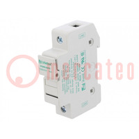 Fuse holder; cylindrical fuses; 10x38mm; for DIN rail mounting