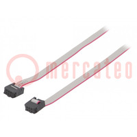 Cable de cinta con conectores IDC; R.de cable cinta: 1,27mm