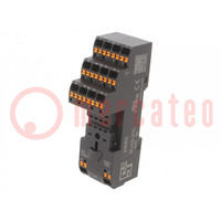 Socket; 8A; 300VAC; for DIN rail mounting; -40÷70°C; max.300VDC