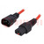 Cable; IEC C13 female,IEC C14 male; PVC; 3m; red; 10A; 250V