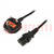 Cable; 3x0.75mm2; BS 1363 (G) plug,IEC C13 female; PVC; 1.8m