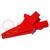 Pince à crocodile; 20A; rouge; max.16mm; 1kV; Version: isolés