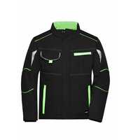 James & Nicholson Softshelljacke mit warmem Innenfutter JN853 Gr. M black/lime-green