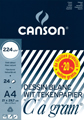Canson tekenblok C à grain® ft A4, papier van 224 g/m²
