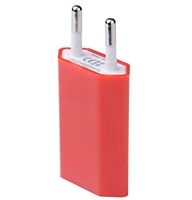 SHOT CASE ADAPTADOR USB ENCHUFE DE PARED PARA ONEPLUS 7 DE 1 PUERTO DE CORRIENTE AC CARGADOR BLANCO (5V-1A) UNIVERSAL (ROJO)