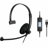 Sennheiser SC 30 USB CTRL Zestaw słuchawkowy Przewodowa Opaska na głowę Biuro/centrum telefoniczne Czarny
