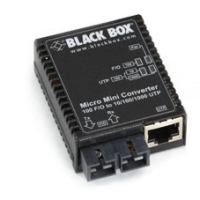 Black Box LMC404A netwerk media converter 1000 Mbit/s 1310 nm Single-mode Zwart