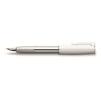 Faber-Castell Loom penna stilografica Sistema di riempimento del convertitore Acciaio inossidabile, Bianco