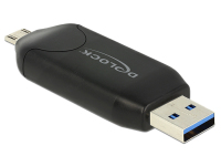 DeLOCK 91734 kártyaolvasó USB/Micro-USB Fekete