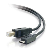 C2G USB 2.0, C - Standard B, 2m USB Kabel USB C USB B Schwarz