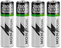 Monacor NIMH-2800/4 Haushaltsbatterie Wiederaufladbarer Akku AA Nickel-Metallhydrid (NiMH)