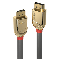 Lindy 36290 DisplayPort kabel 0,5 m Goud, Grijs