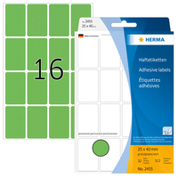 HERMA 2455 etiqueta autoadhesiva Rectángulo redondeado Verde 512 pieza(s)