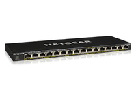 NETGEAR GS316P Beállítást nem igénylő (unmanaged) Gigabit Ethernet (10/100/1000) Ethernet-áramellátás (PoE) támogatása Fekete