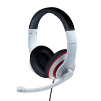 Gembird MHS-03-WTRDBK słuchawki/zestaw słuchawkowy Przewodowa Opaska na głowę Gaming Czarny, Czerwony, Biały