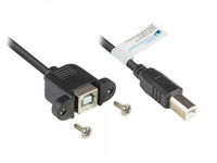 Alcasa 2511-03EB USB Kabel 0,3 m USB 2.0 USB B Schwarz