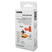 Uvex 2112131 Ohrstopfen Wiederverwendbarer Ohrstöpsel Orange 15 Stück(e)