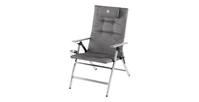 Coleman 5 Position Padded Recliner Chair Chaise de camping 4 pieds Gris