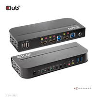 CLUB3D CSV-1382 commutateur écran, clavier et souris Noir