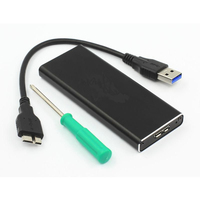 CoreParts MSACSC/USB3.0 caja para disco duro externo Caja externa para unidad de estado sólido (SSD) Negro