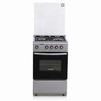 Haeger GC-SS5.006C cocina Cocina independiente Encimera de gas Negro, Acero inoxidable A
