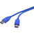Renkforce RF-4369446 USB kábel 1 M USB 3.2 Gen 1 (3.1 Gen 1) USB A Kék