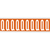 Brady CNL1O Q self-adhesive label Rectangle Removable Orange, White 250 pc(s)