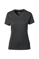 COTTON TEC® Damen V-Shirt, anthrazit, XL - anthrazit | XL: Detailansicht 1