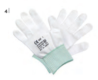 Handschuh Reinraum Cleanroom, unbeschichtet, Nylon 100% Polyamid, Weiß, Gr. XL