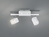 LED Deckenstrahler 2er SET 2 flammig Weiß matt mit Schirmen in Weiß 34cm breit