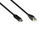 kabelmeister® Anschlusskabel USB 2.0, USB-C™ Stecker an USB 2.0 B Stecker, CU, schwarz, 0,5m