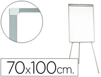 Pizarra blanca q-connect con tripode 70x100 cm para convenciones superficie laminada escritura directa