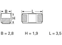 Tantal-Kondensator, SMD, B, 1 µF, 25 V, ±10 %, T494B105K025AT