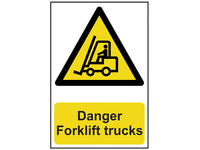 Danger Forklift Trucks - PVC Sign 200 x 300mm