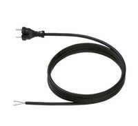 Supply cable H07RN-F 2x1.50 3m black 24G/ferrules 248.185, 3 m, 250 V, 16 A Externe voedingskabels